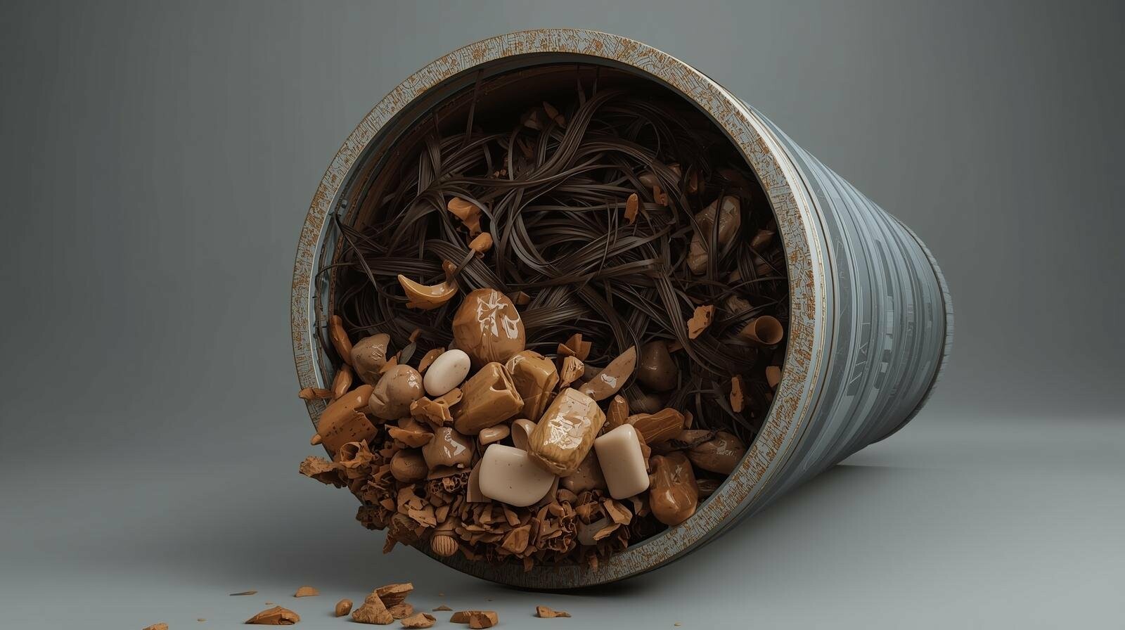 Різні типи побутових відходів, що забивають каналізаційні труби